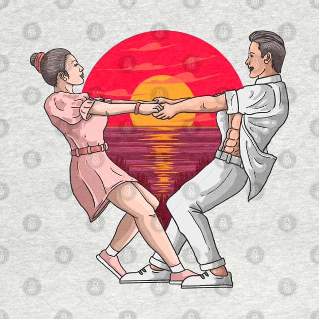 Romantic Couple Love Dance by Mako Design 